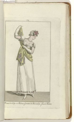 Elegantia, or journal of fashion, luxury, and taste for ladies, February 1809, No. 72: Crepe Bonnet...