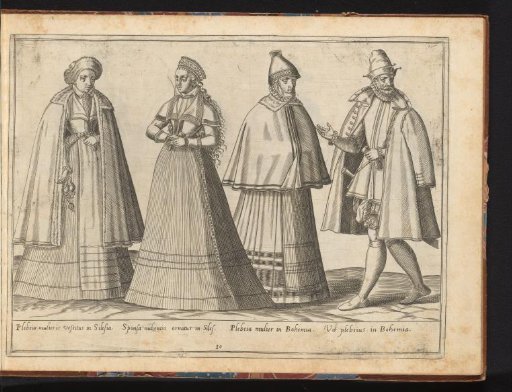 Three women and a man, dressed according to the fashion of Silesia and Bohemia, ca. 1580