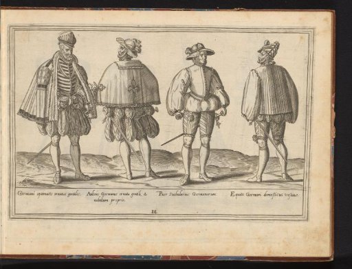 Four men, dressed according to the fashion in Germany, ca. 1580
