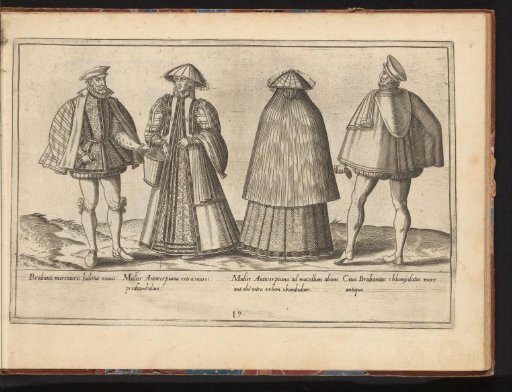 Two women and two men, dressed according to the fashion in Antwerp, ca. 1580
