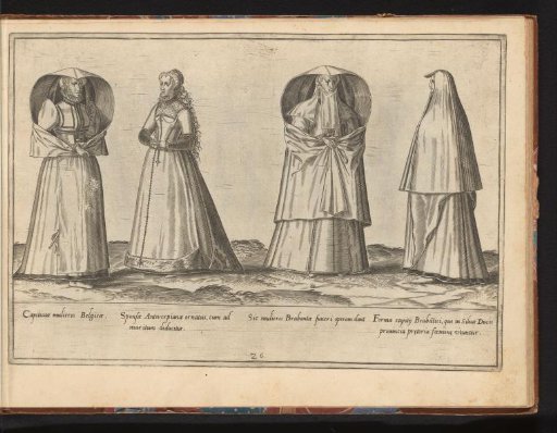 Four women, dressed according to the fashion in Flanders, ca. 1580