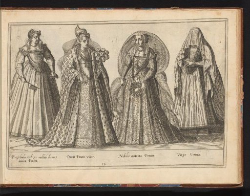 Four women, dressed according to the Venetian fashion of ca. 1580