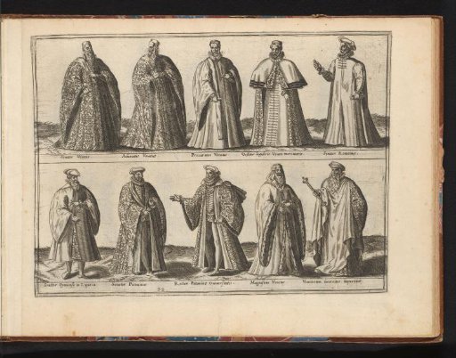 Ten men, dressed according to the Italian fashion of ca. 1580