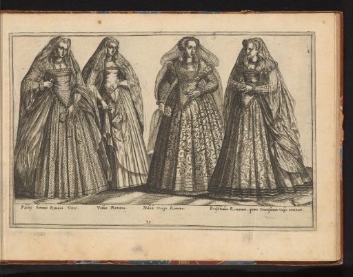 Four women, dressed according to the fashion in Rome, ca. 1580