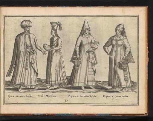 Four women from Eastern Europe, dressed according to the fashion of ca. 1580