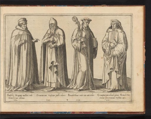 Four monks from different orders