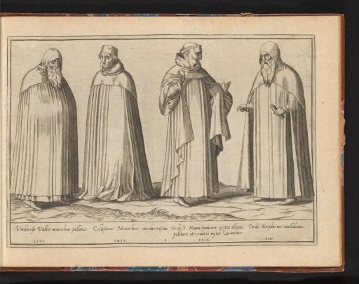 Four monks from different orders