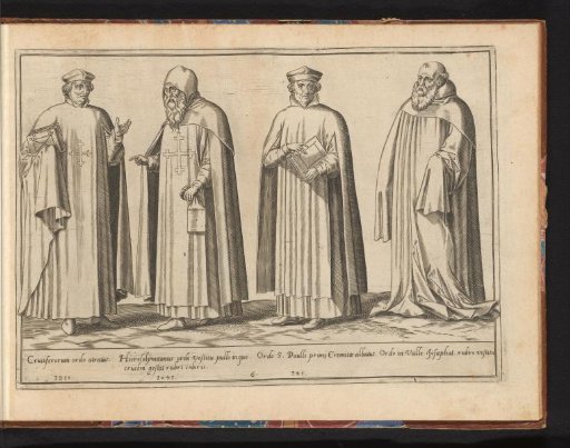 Four monks from different orders