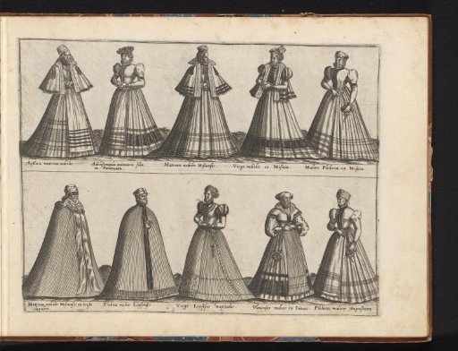 Women dressed according to the fashion in Germany, ca. 1580