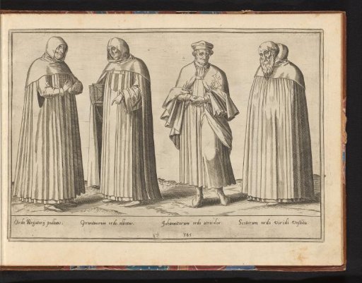 Four monks from different orders