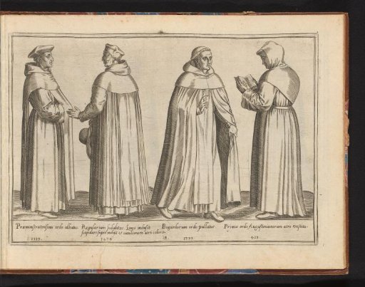 Four monks from different orders