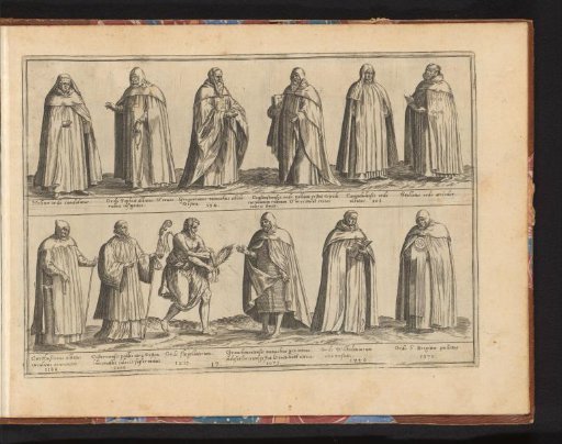 Twelve monks and monarchs from different orders