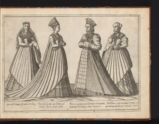 Four women, dressed according to the fashion of Nuremberg, ca. 1580