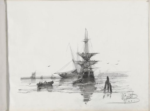 Sailing ships on the water
