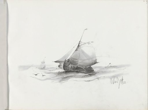 Bomschuit op het water