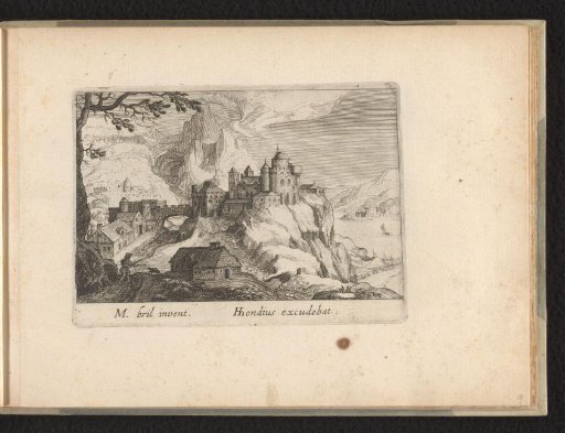 Hill landscape with castle