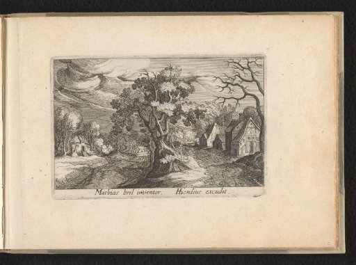 Landscape with a tree in the center