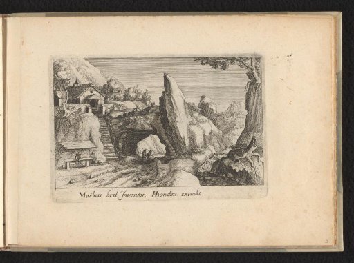 Landscape with gate in rock