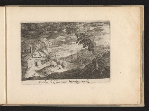 River landscape in stormy night