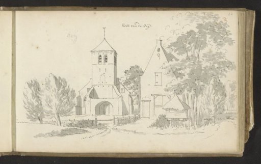 Village view at Ooij with church