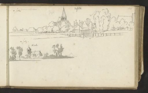 Views of the villages of Zyfflich and Niel in Germany