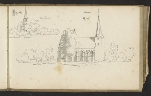 Village views with church at Mehr and Den Ham