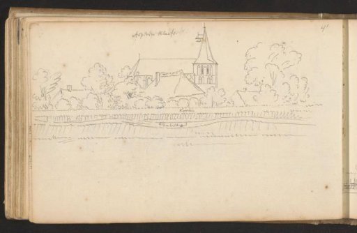 Village View with Church at Asperden