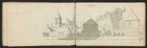Village view with church at Naaldwijk
