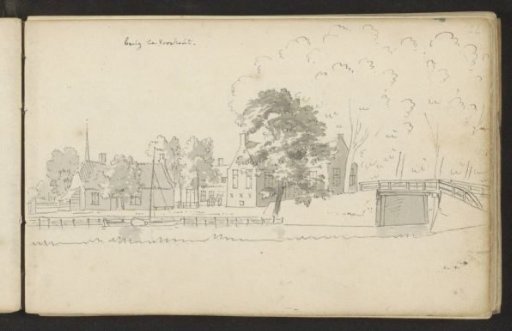 Village view with bridge at Voorhout