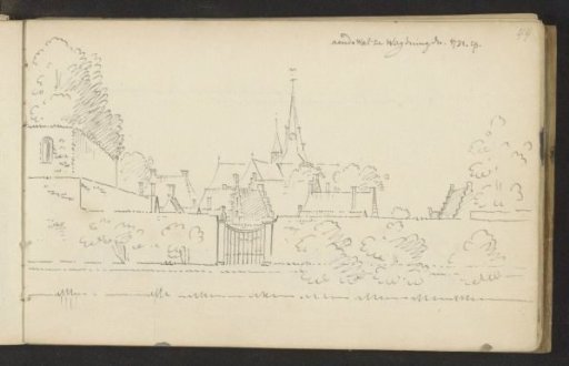 View of Wageningen from outside the city walls