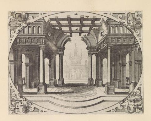 Ruined gate supported by Ionic columns
