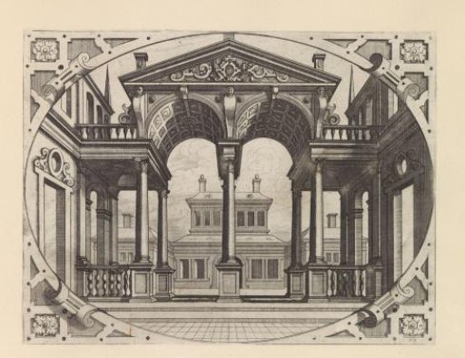 Double portico crowned with a pediment