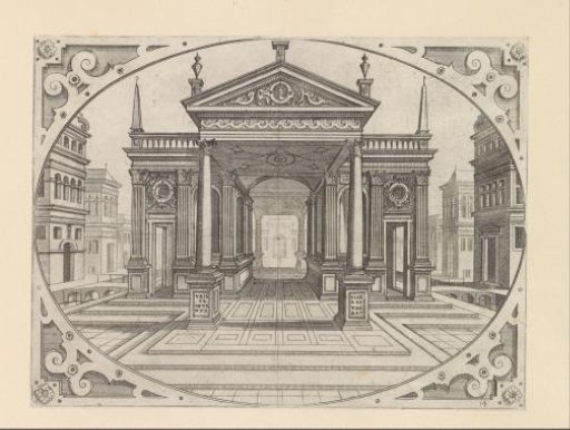 Portal with a pediment and columns of the Composite Order