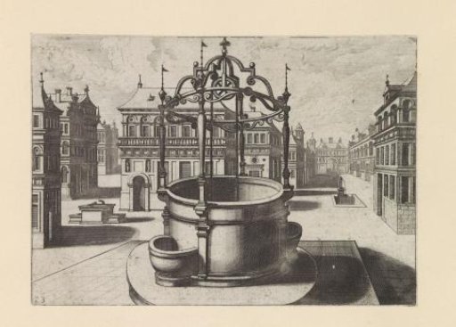 Round Well with a Metal Canopy on a City Square