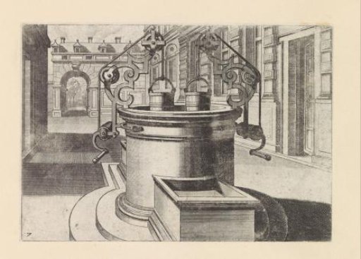 Round Well with Two Buckets on a Pulley