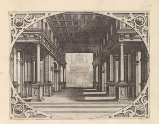 Open hall with a colonnade on both sides
