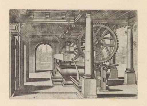 Well under a colonnade