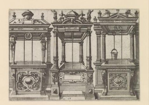 Three rectangular wells side by side