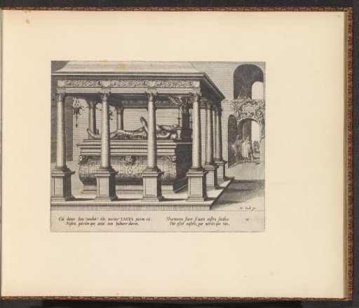 Free-standing tomb monument with a baldachin for a man
