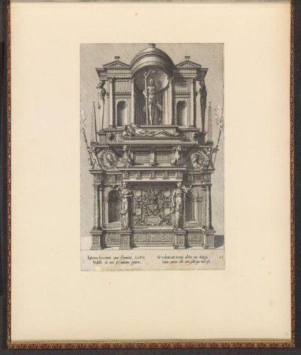 Architectural monumental tomb with a portrait of Christ
