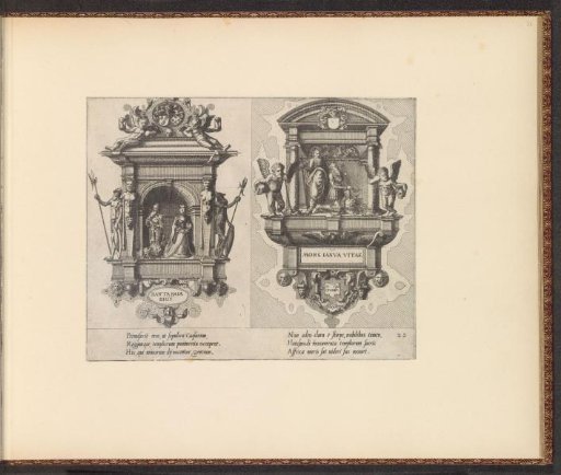 Two epitaphs with kneeling figures