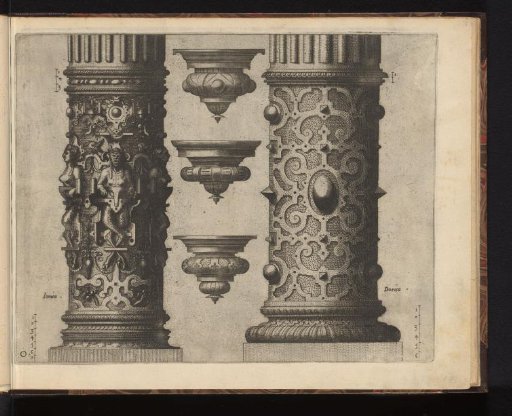 Two 'columnae caelatae' and three consoles