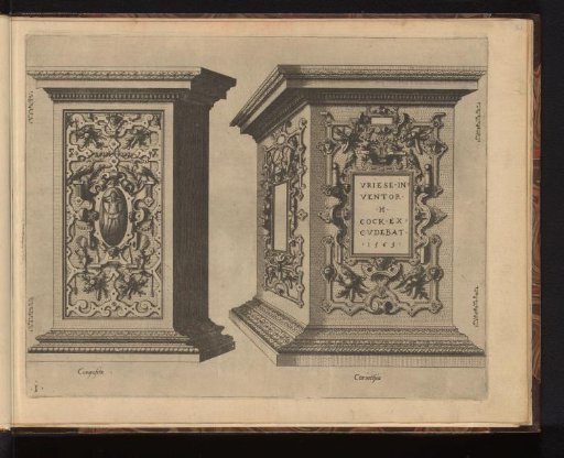 Two pedestals, in the Composite and Corinthian Order