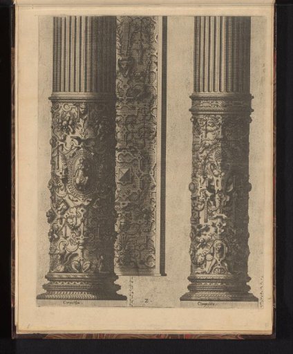 Two 'columnae caelatae', in the Composite and Corinthian Order