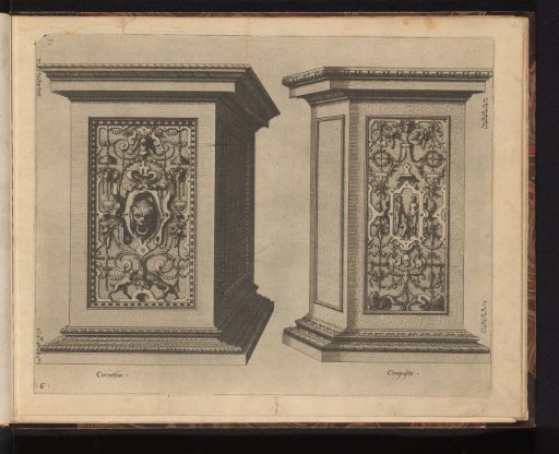 Two pedestals, in the Corinthian and Composite Order