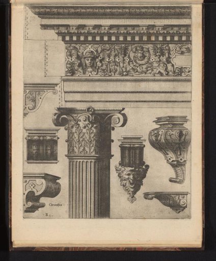 Corinthian capital with six consoles