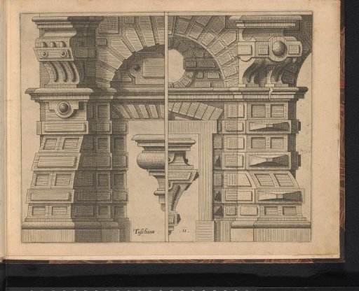 Two half-portal sections and two consoles