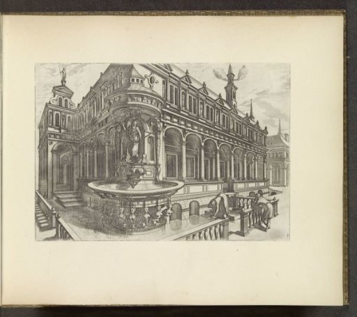 Fountain with a statue of Moses