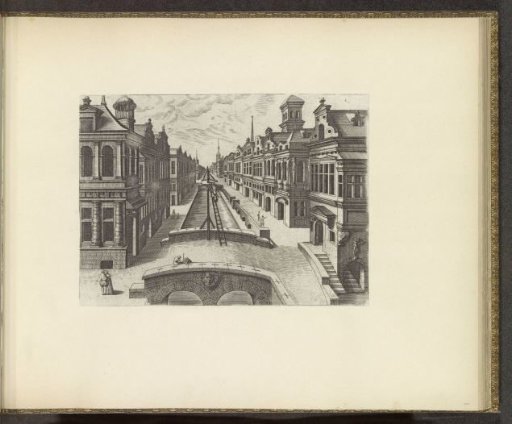 City view with a canal and bridges