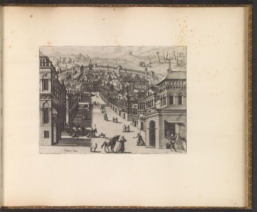 City view with a descending street